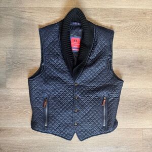 RNT 23 Jeans Men's Quilted Black Vest